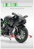 Chuanqi H2R Motorcycle Simulation Model with Base - Decorative Toy