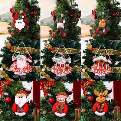 Adorno de Muñeco Navideño Colgante Papá Noel Muñeco de Nieve Usado Para Decoración del Hogar en Vacaciones Árbol de Navidad Accesorios para Fiesta