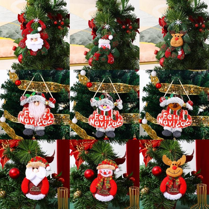 Christmas Doll Ornament Hanging Pendant Father Christmas Snowman Used For Holiday Home Decor Christmas Tree Party Acesssories