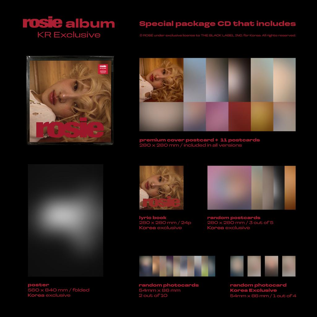 ROSÉ – First Studio Album ‘rosie’ (3-Set Package: JEWEL + Retail Exclusive + KR Exclusive / CD)