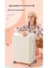 Aluminum Frame Suitcase with Silent Wheels - Wear-Resistant, 24-Inch Boarding Luggage for Students and Travelers