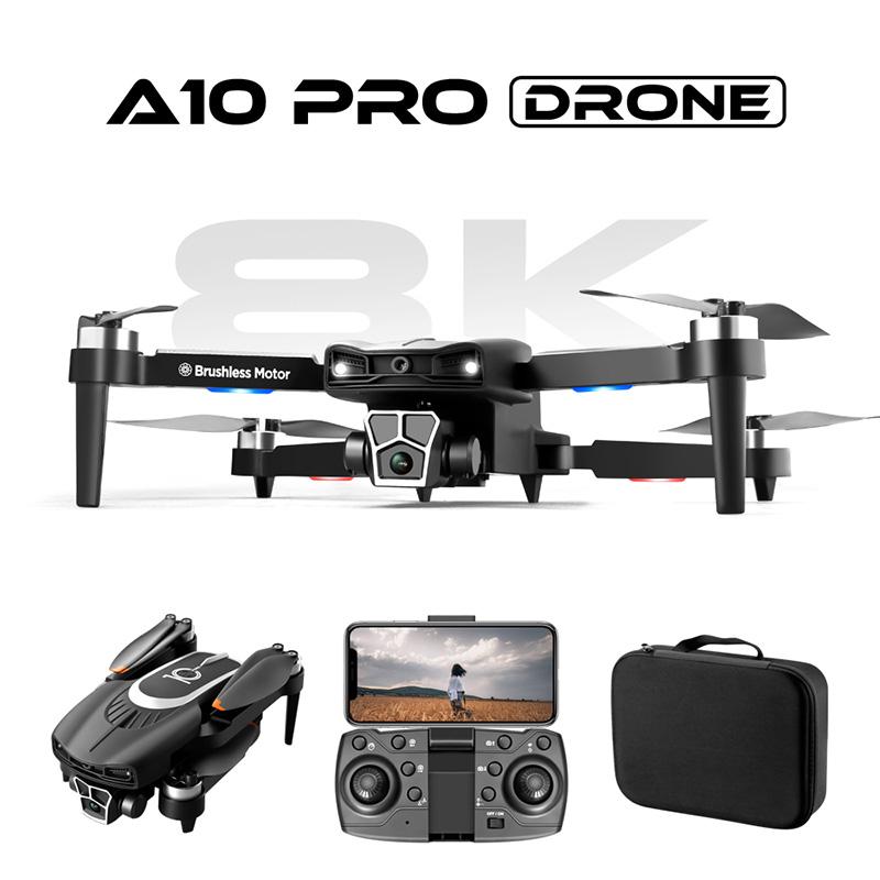 2026 A10 Pro Mini Drone Profesional 8K Duel HD Camera Fly 25Min Obstacle Avoidance Brushless Foldable 5G WIFI Quadcopter Optical Flow RC UAV
