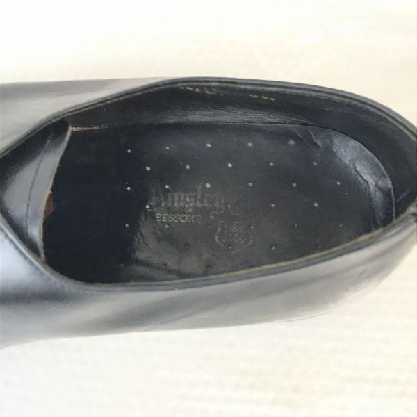 Ainsley Blake 1864 England Vintage Goodyear Leather U-Tip 9.5 28.0 Black Dress Shoes(USED)
