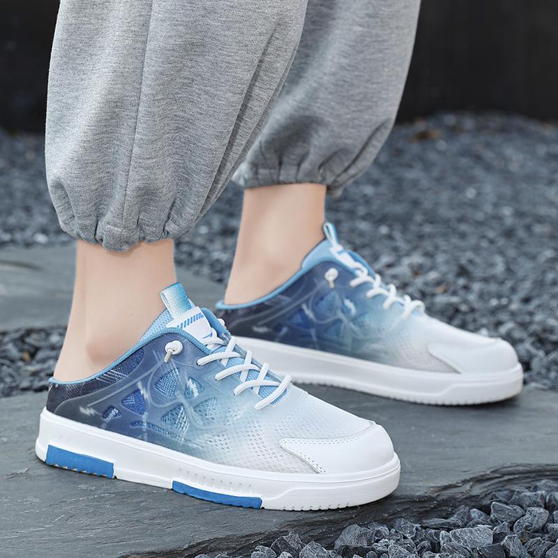 Herren Sportschuhe Sommer Rückenfreie Pantoletten Lässige Sandalen Sneakers Clogs Studenten Hausschuhe Übergröße