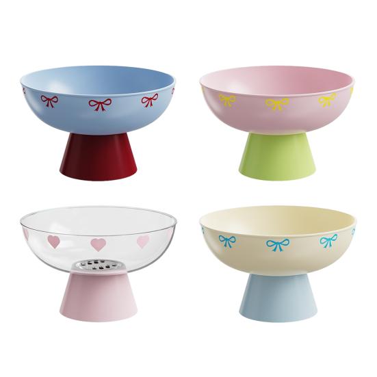 Fruit Tray with Drainage Base Creative Drip Fruit Basket for Kitchen Countertop Rapid Drainage Fruit Bowl