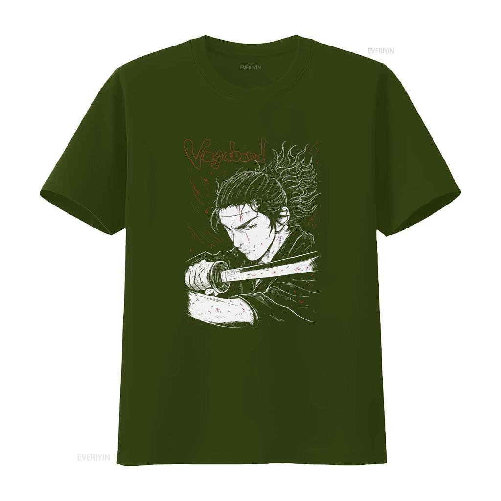 Vagabond Musashi Miyamoto Matahachi Honiden New Top T Shirt Vintage Washed Unisex Stylish Comfortable Stretched Versatile