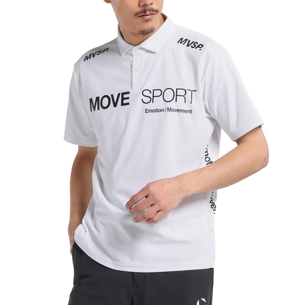 Move Sports SUNSCREEN Mini Pique Polo Shirt ST5SHSZ1MB_WH00_L