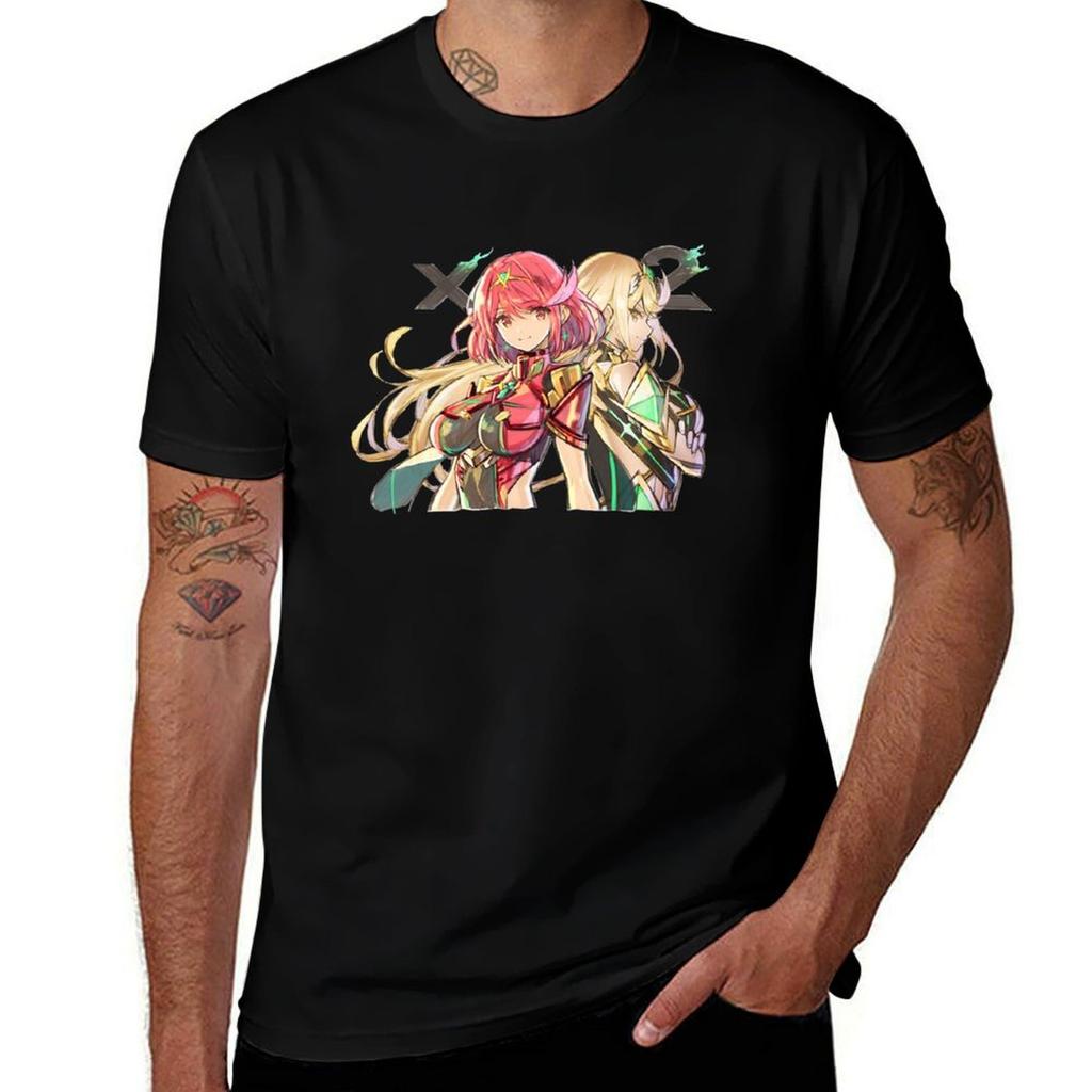 Pyra and Mythra T-Shirt Holiday Casual Short Sleeve Top