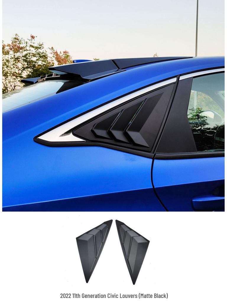 Îmbunătățiri pentru Honda Civic generația a 11-a 2022: buza frontală, eleron spate, splitter, jaluzele, bară spate.
