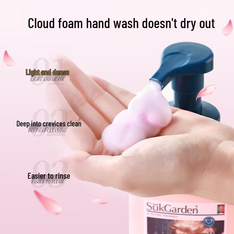Fruit Garden Foaming Hand Soap 3-Pack (Tea, Rose, Eucalyptus)