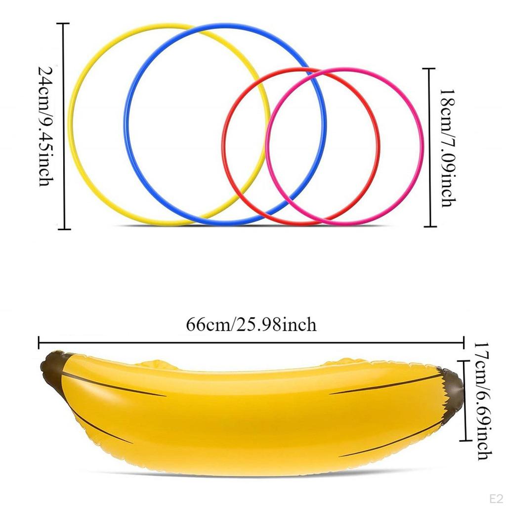 Inflatable Banana Ring Toss Game Bachelorette Party Accessories Decoration Tossing for Birthday