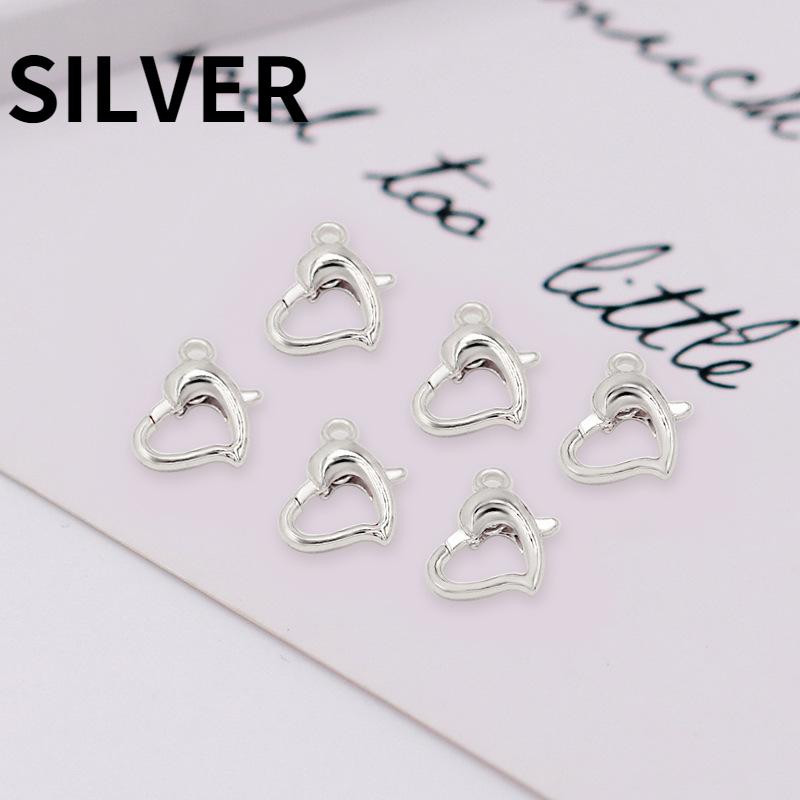 10pc DIY Jewelry Accessories Heart-shaped Peach Heart Lobster Clasp Necklace Clasp Necklace Bracelet Extension Link Clasp Accessories