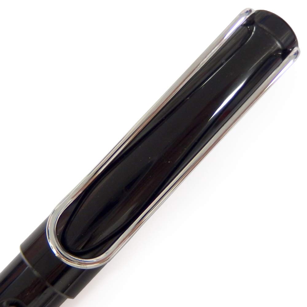 LAMY Safari Shiny Black Fountain Fine Black Pen, L19BK, Nib, Cartridge/Converter Compatible