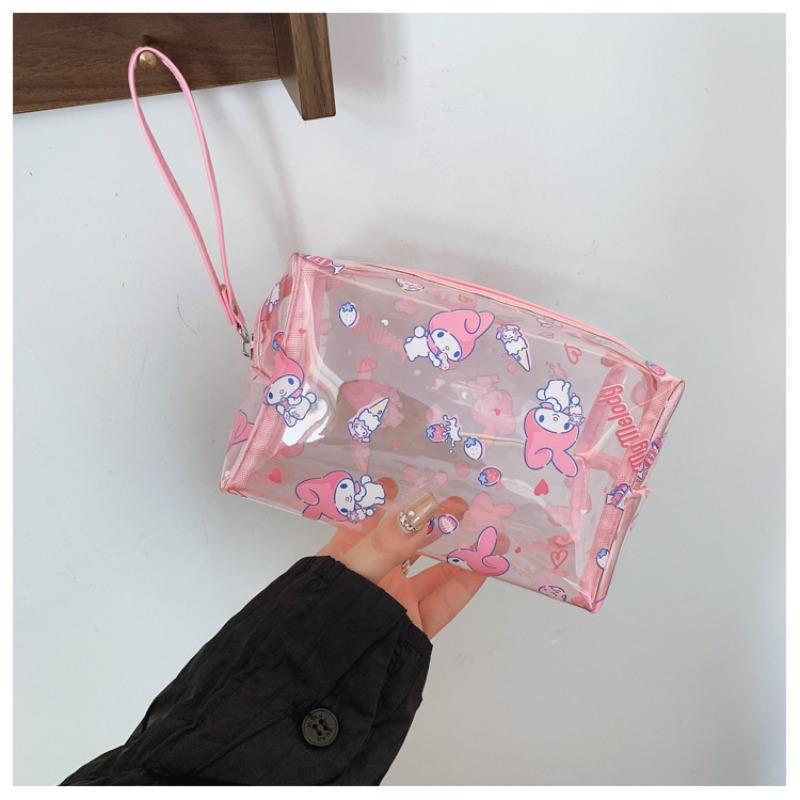 Transparent Fruity Ice Cream Waterproof Toilet Bag Cosmetic Bag Fitness Bath Beach Bag Women's Bag