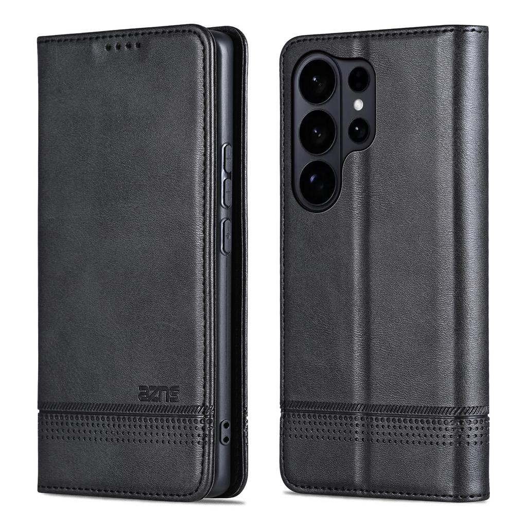 Magnetic Cow Pattern Cards Solt Leather Wallet Phone Case For Samsung S26 Ultra S25 Plus S24 S23 A06 A17 A07 Bag Flip Book Cover