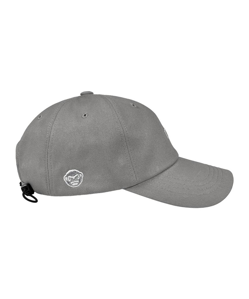 Nyuteib Silver Back String Oversized Ball Cap - Gray