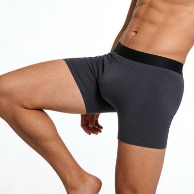Herren Boxer Unterwäsche Mittelhoch geschnitten Elastischer Bund U-förmige Shorts Slips Kontrastierender Bund Offene Front Slips