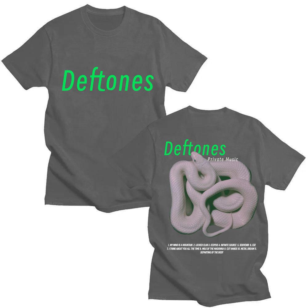 Hip Hop Rockband Deftones Privat Musikalbum T-shirt Orm 2025 Vintage Högkvalitativa T-shirts Män Kvinnor Bomull Oversized T-shirts