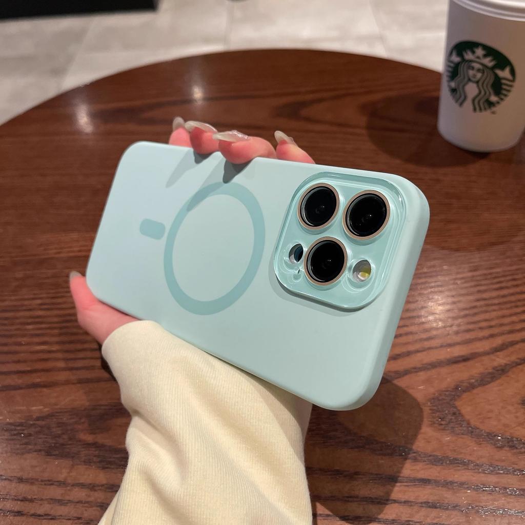 Applicable To IPhone16ProMax Liquid Silicone Magnetic Suction Phone Case Apple 15 Full-cover Soft Anti Fall 14 Protective Case