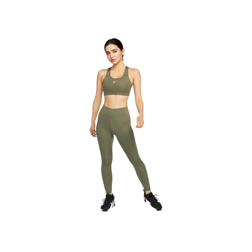 Nike Medium Support One-Piece Padded Quick-Dry Sports Bra Women Underwear Green BV3637-222