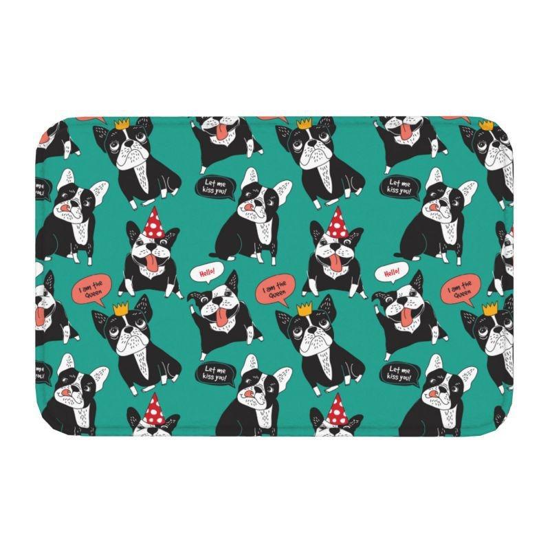 Colorful Puppy Flower Carpet for Living Room Bedroom and Home Decoration - Cartoon Dog Print Pattern Anti Slip Carpet