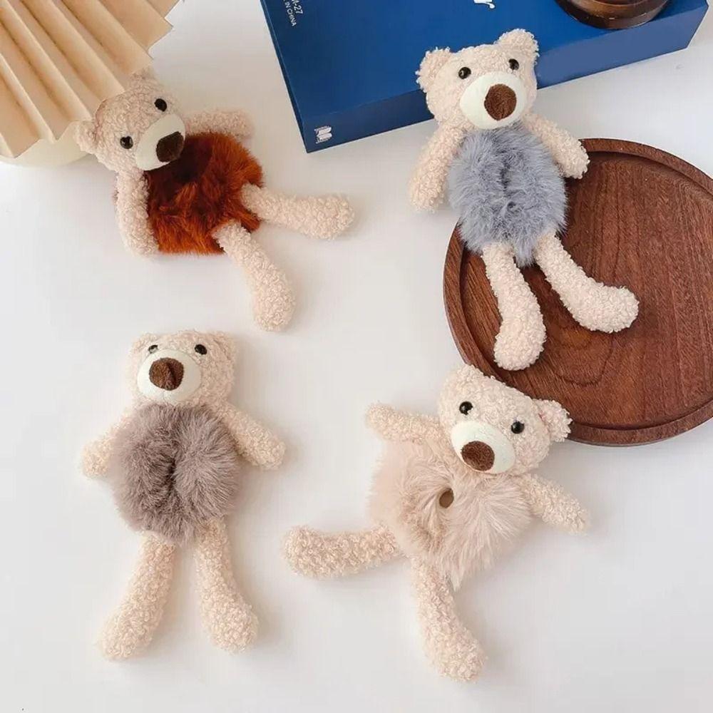 1Pcs Plüsch Haar Band Nette Bär Haar Seil Langlebig Mädchen Schöne Scrunchies Haar Zubehör