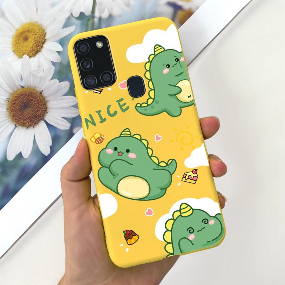 For Samsung A21S Case SM-A217F A 21S Back Cover Fashion Flower Cartoon TPU Soft Silicone Phone Case For Samsung Galaxy A21s Capa