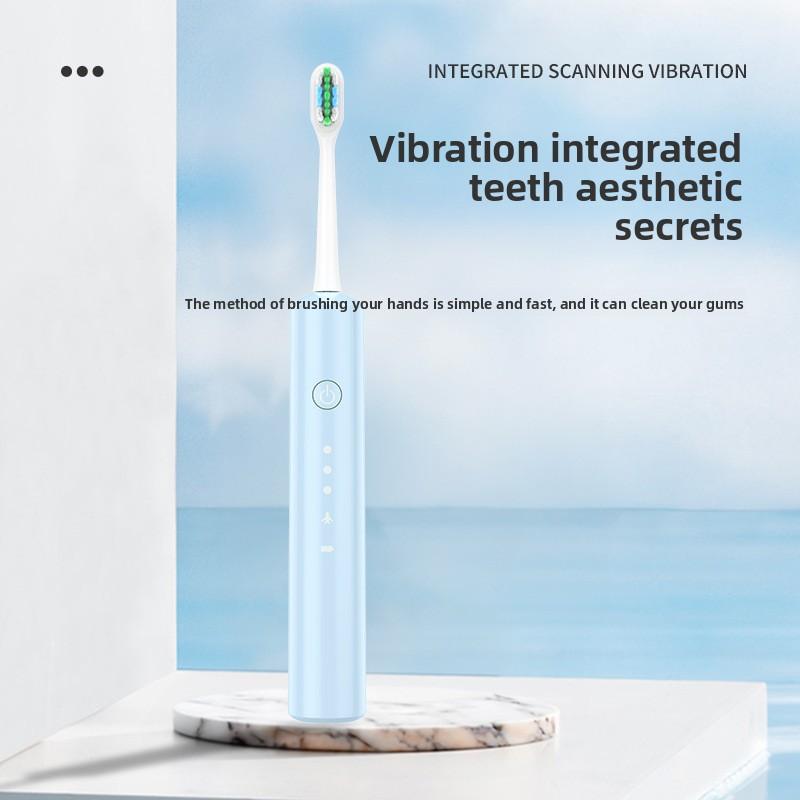New Electric Toothbrush Adult Bright White Automatic Charging Waterproof Sonic Soft Bristle Brush Children's Men's and Women's Couple Set
