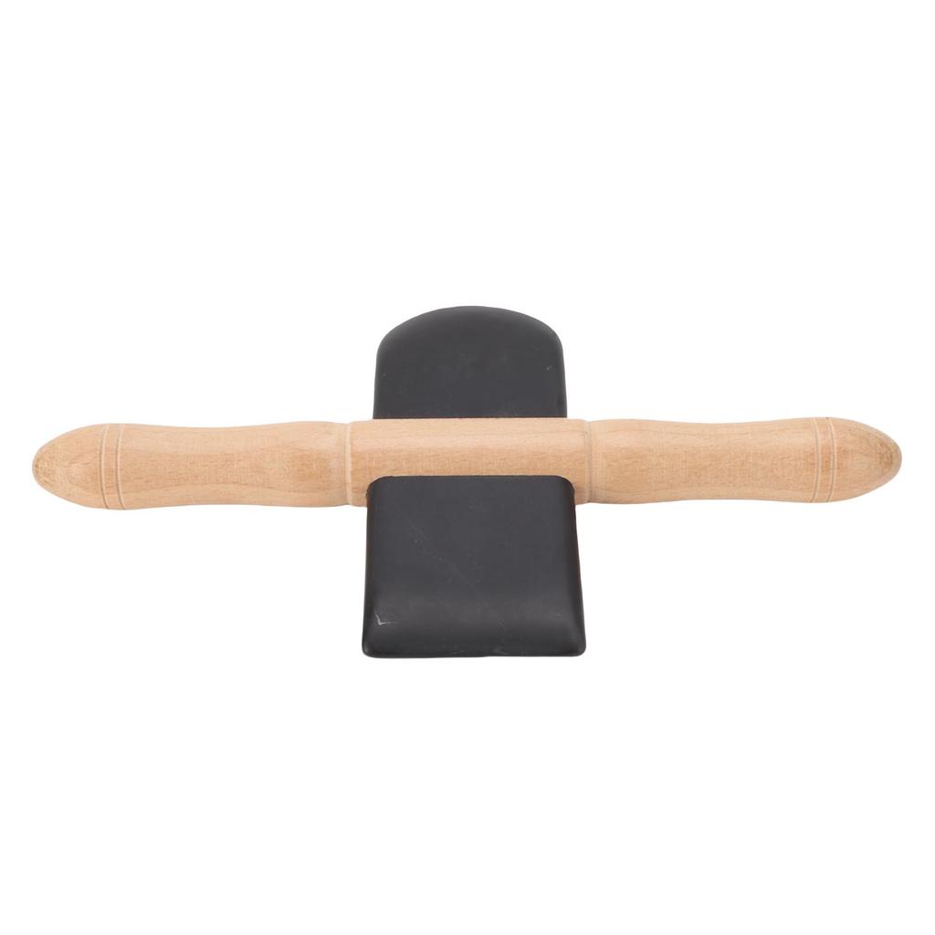 Bian Stone   Sha Tool Wooden Double Handle Stone Scraping Board for Back Legs Arms Neck Shoulder Muscle Relaxation