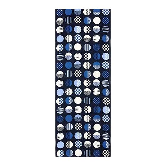 Hamamonyo Tenugui Towel - Large Ball Pattern (Navy) - Yokohama Textile Brand - Vibrant Colors Dyed with Traditional Printing, Japanese雑貨 (general