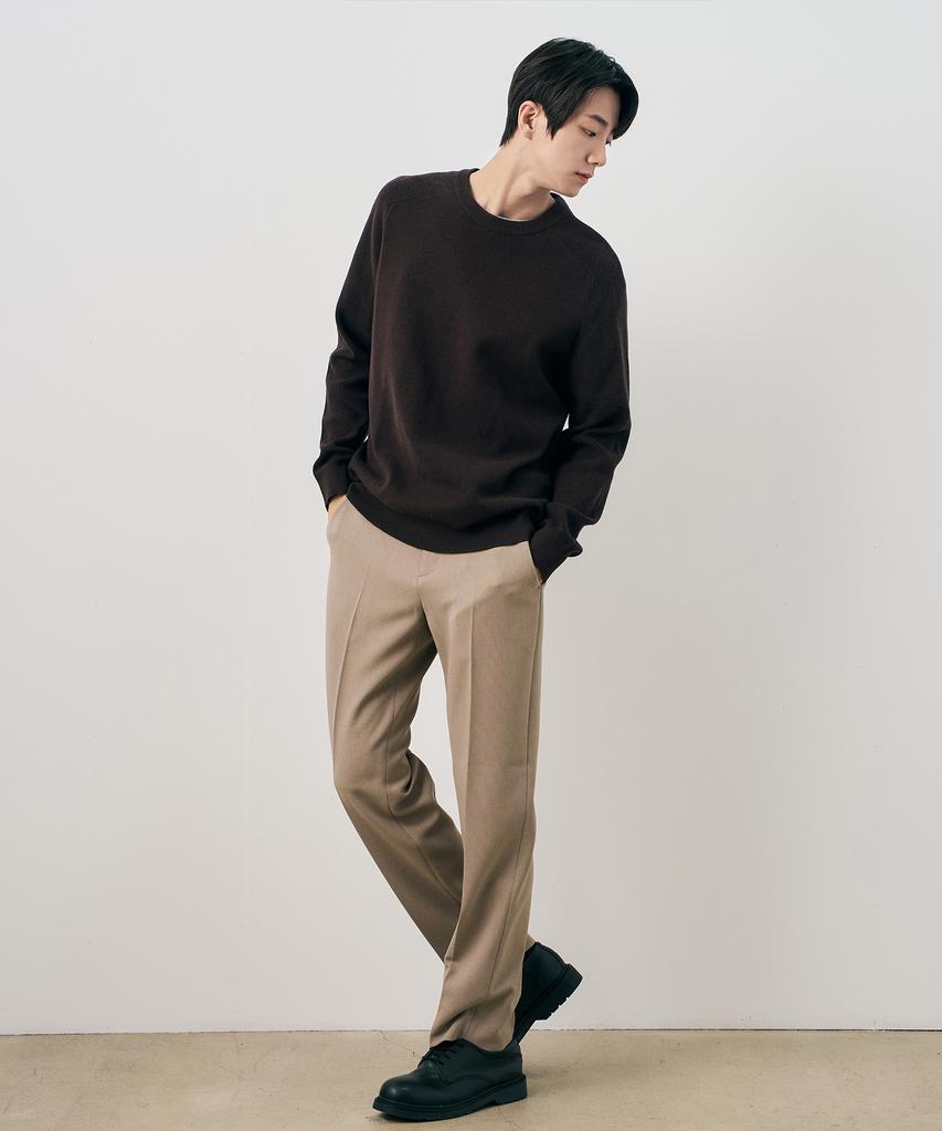 MINDBRIDGE Tapered Fabric Modified Elastic Waist Pants - 3 Colors (Type A)