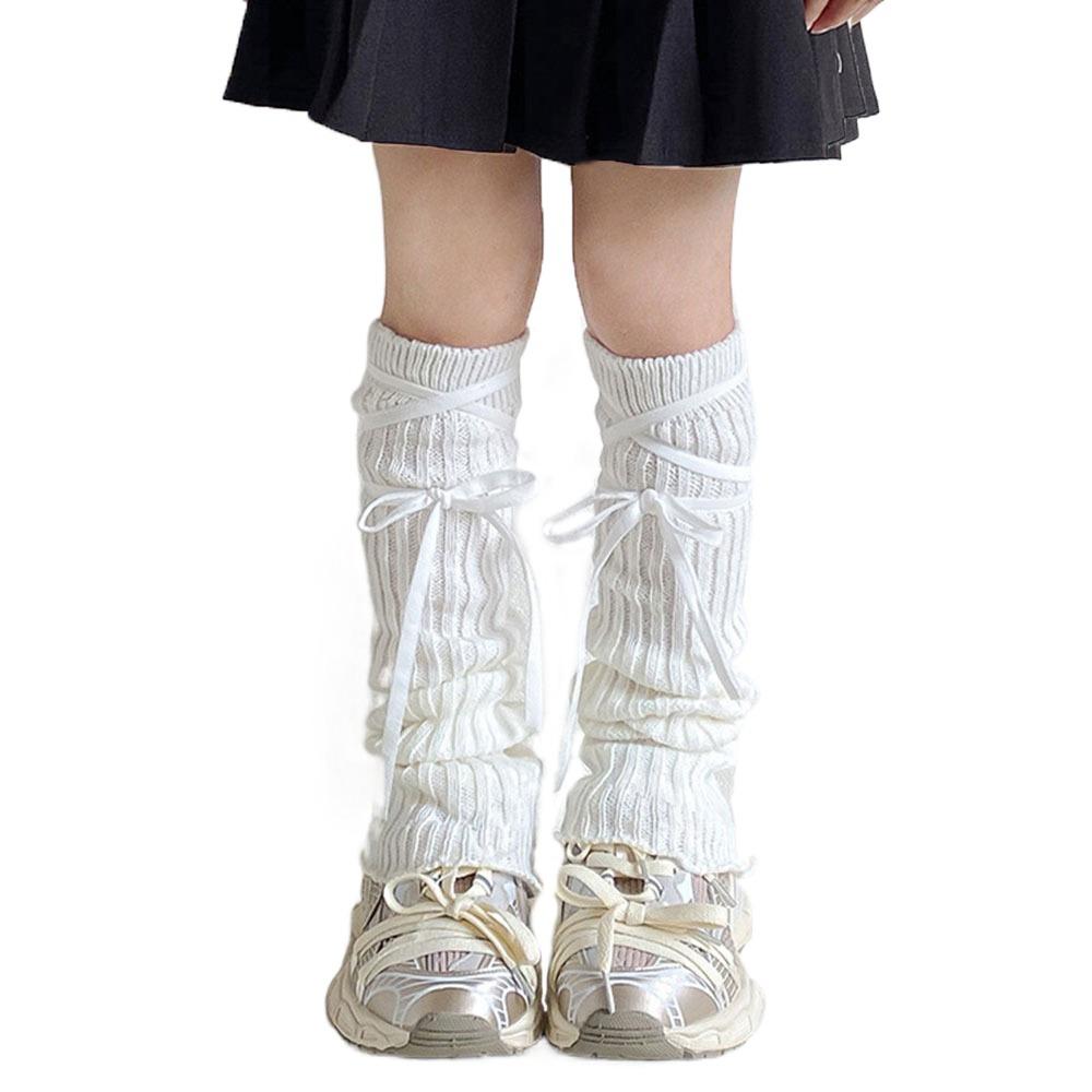 Elastic Foot Cover Knitted Lolita Style Socks Korean Style Kids Lace Leg Warmers  Winter Season