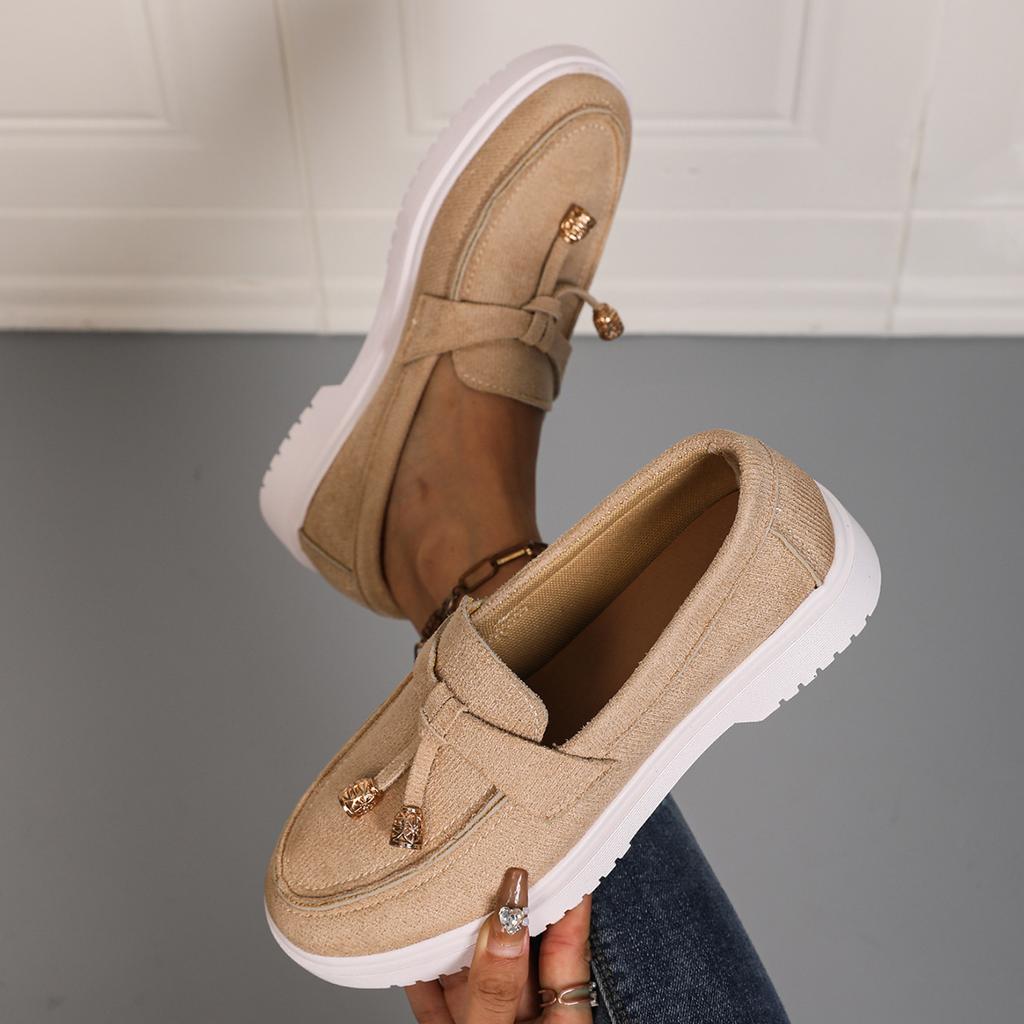 Large size casual single shoes women's spring and autumn 2025 new foot cover casual single shoes loafers women