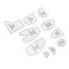 Memory Bear Template Ruler 10 Pieces Acrylic Sewing Pattern Set for Cute Doll Making