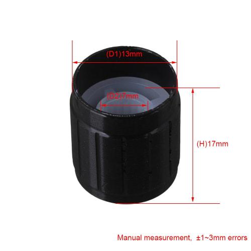 Yibuy Volume Control Dome Knobs, Rotary Knobs, Aluminum, for Electric Guitar/Bass, Pack of 10, Black, 6mm Inner Diameter