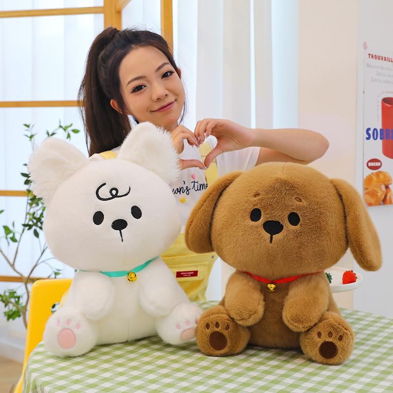 New Poppy Planet Dog Doll Plush Toy Cute Bell Puppy Pillow Doll Comfort Doll