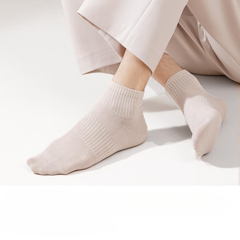 Ai Cao Essential Oil Socks, Men's, Anti Odor and Sweat Absorbing, Thin, Mesh Short Socks, Casual Sports Men's Socks