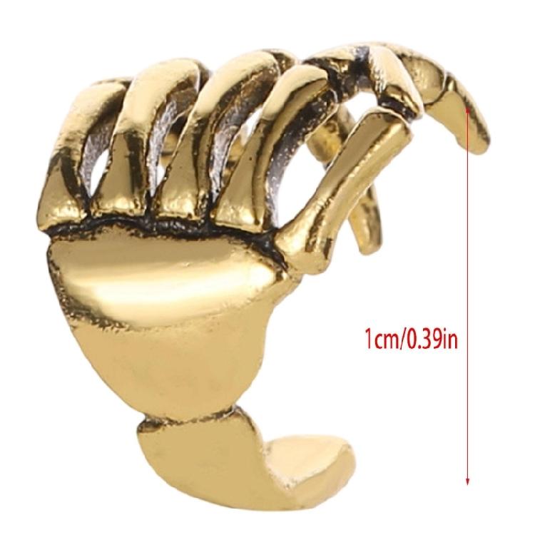 Alternative Alloy Ear Cuff Skeleton Hand Designs Punk Rock Fashion Accessory Jewelry For Edgy Outfits