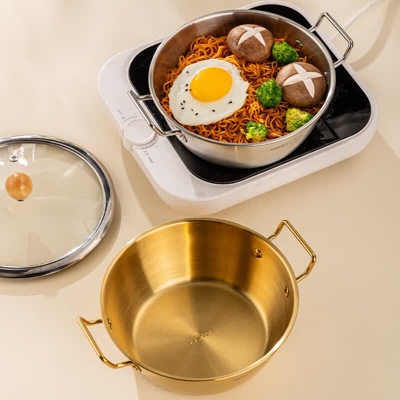 Guangyi 304 Stainless Steel Korean Noodle Bowl with Double Handles