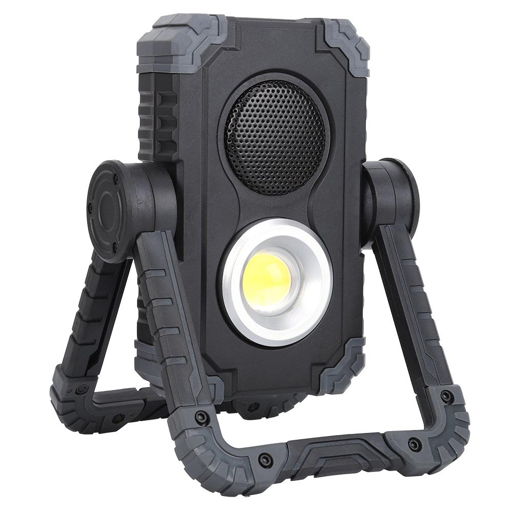 Portable Outdoor COB Work Light 1000lm Rechargeable Adjustable Bluetooth Speaker Lamp