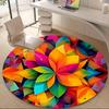 1PC Floral Kaleidoscope Office Round Area Rug, Indoor Mat Suitable ForOffice, Under Office Chairs Bedroom Living Room Home Decor, Room Deco,  F044
