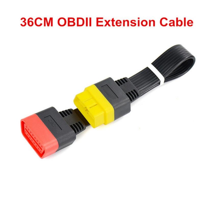 36/60CM OBDII Extension Cable 16 Pin Male To Female for Thinkdiag Easydiag OBD2 Connector 16Pin Diagnostic ELM327 OBD2 Cable