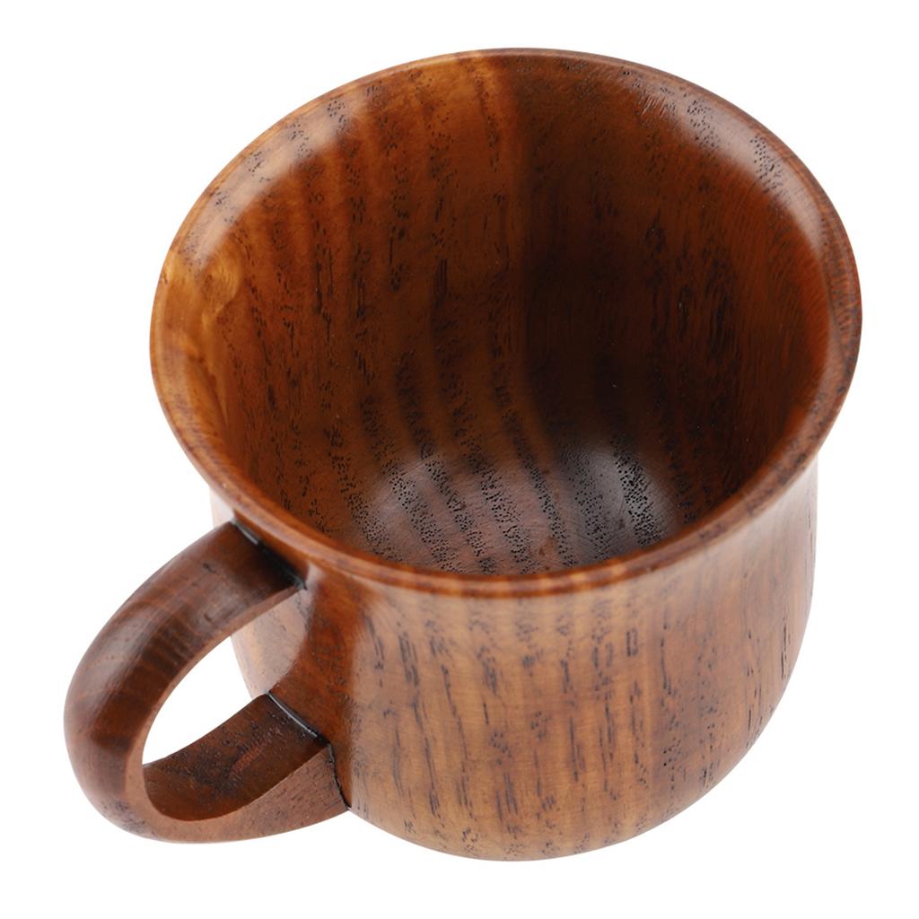 Portable Natural Wood Cup with Handle Wooden Teacup Coffee Beer Juice Drinking Mug (#2)