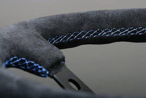 Fortune Deep 70 Buckskin Steering Wheel 33mm Blue Stitch