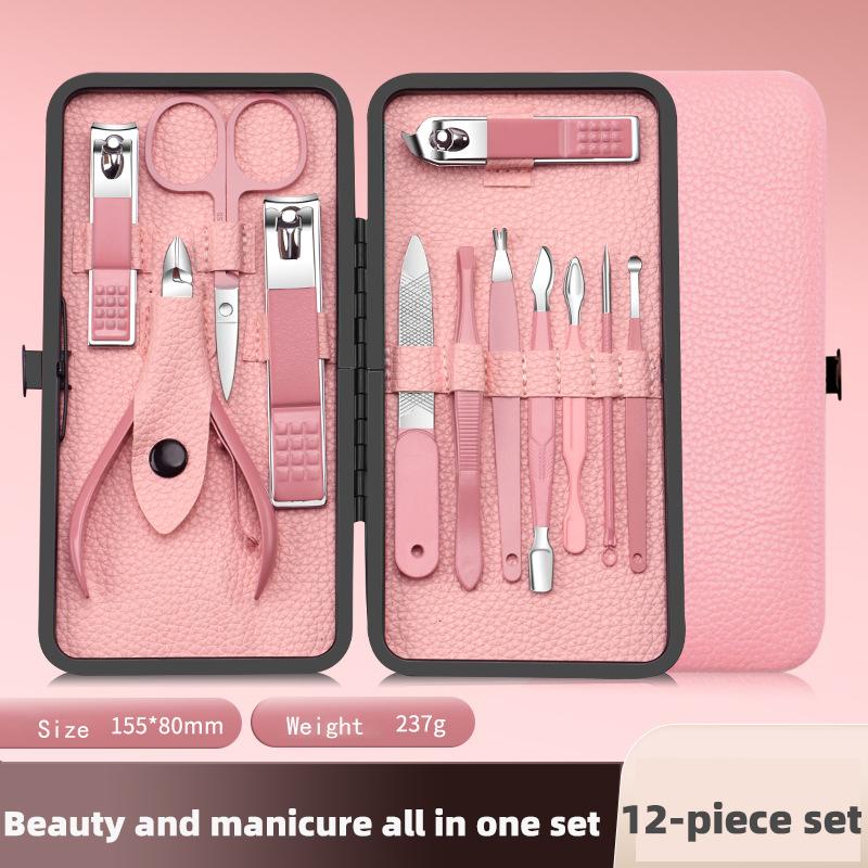 24 Piece Stainless Steel Luxury Nail Clipper Set with Dead Skin Pliers, Complete Set of Nail Tools, Durable Beauty Care Tools