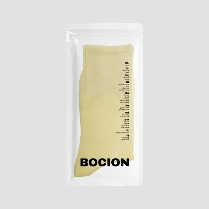 Pale Lemon Solid Color Long Socks