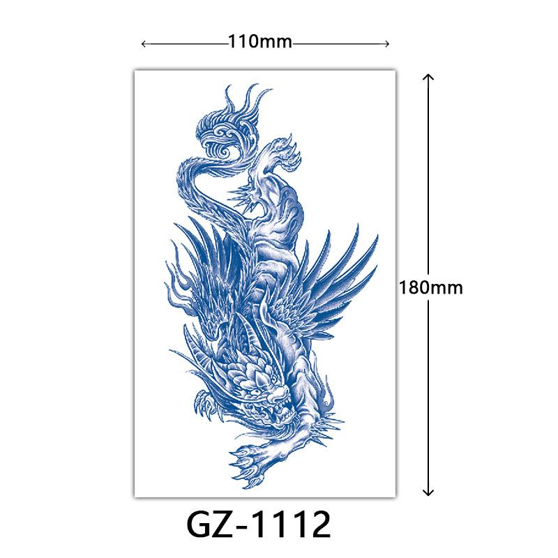 Juice Tattoo Stickers, Herbal Tattoo Stickers, Semi-Permanent English Letter Tattoo Stickers Tattoo