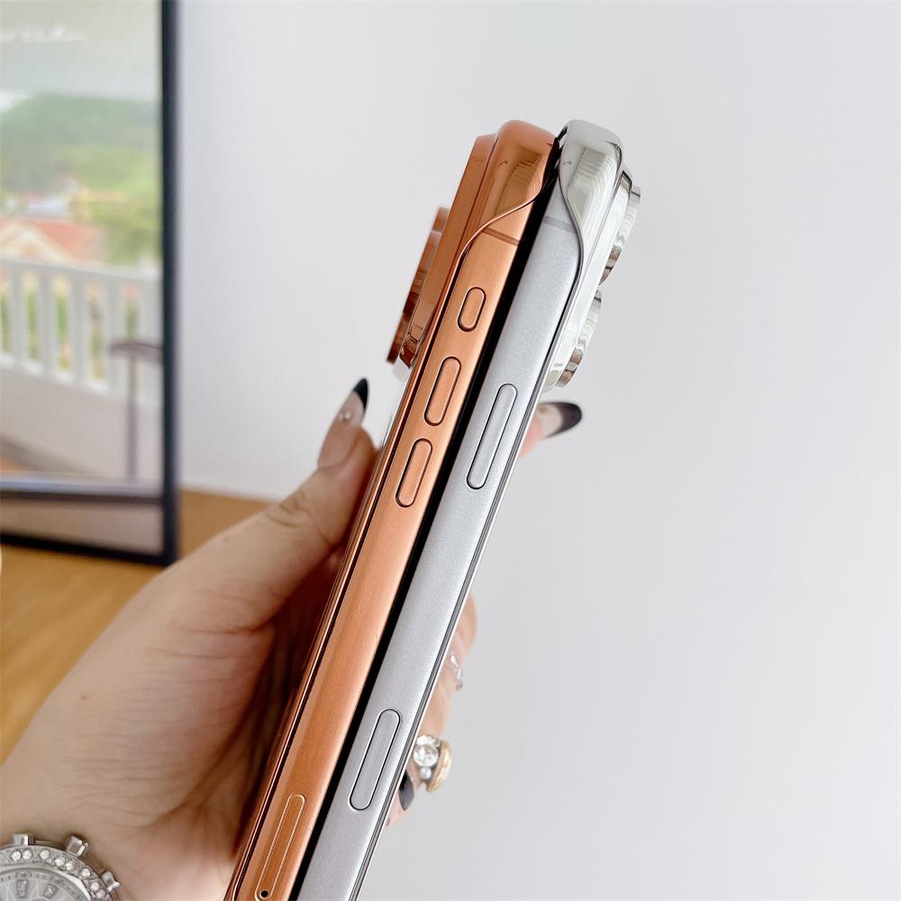 Plating Clear Half Pack Case For Magsafe For iPhone 17 14 13 15 16 Pro Max Plus Air Glass Lens Ultra Thin Frameless Cover