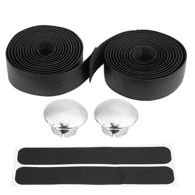 1 Coppia Nastro Manubrio Bici Bici da Strada Manopole Manubrio Wrap (Nero)