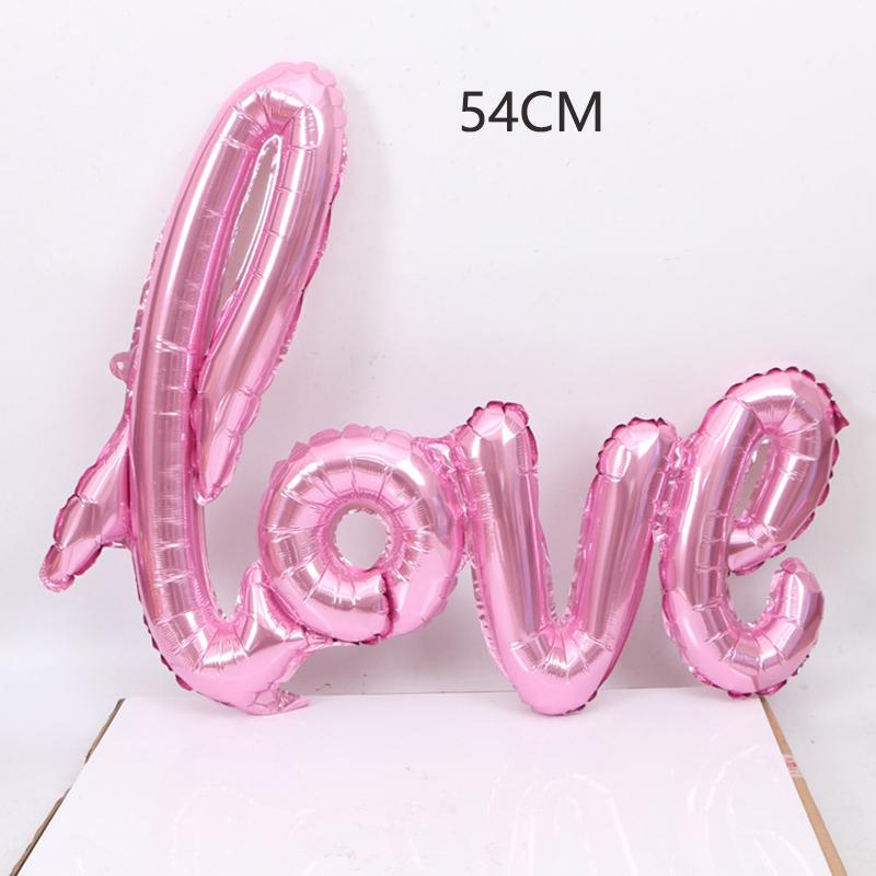 LOVE Letter Foil Balloon Lipstick Red Lip Foil Balloon Anniversary Wedding Valentine's Day Birthday Party Decoration Bridal Ball